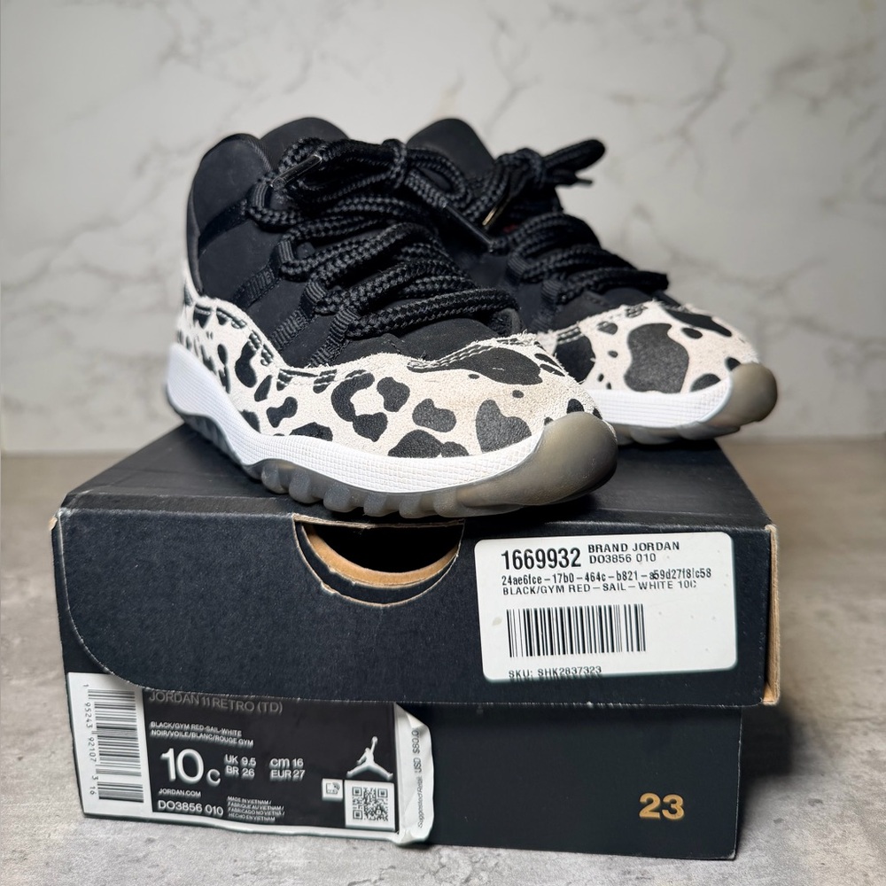 Jordan Black and White Animal print  Sneakers